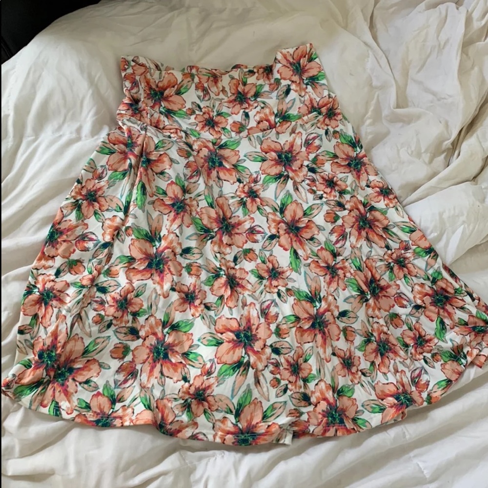 Honey and lace floral a line skirt